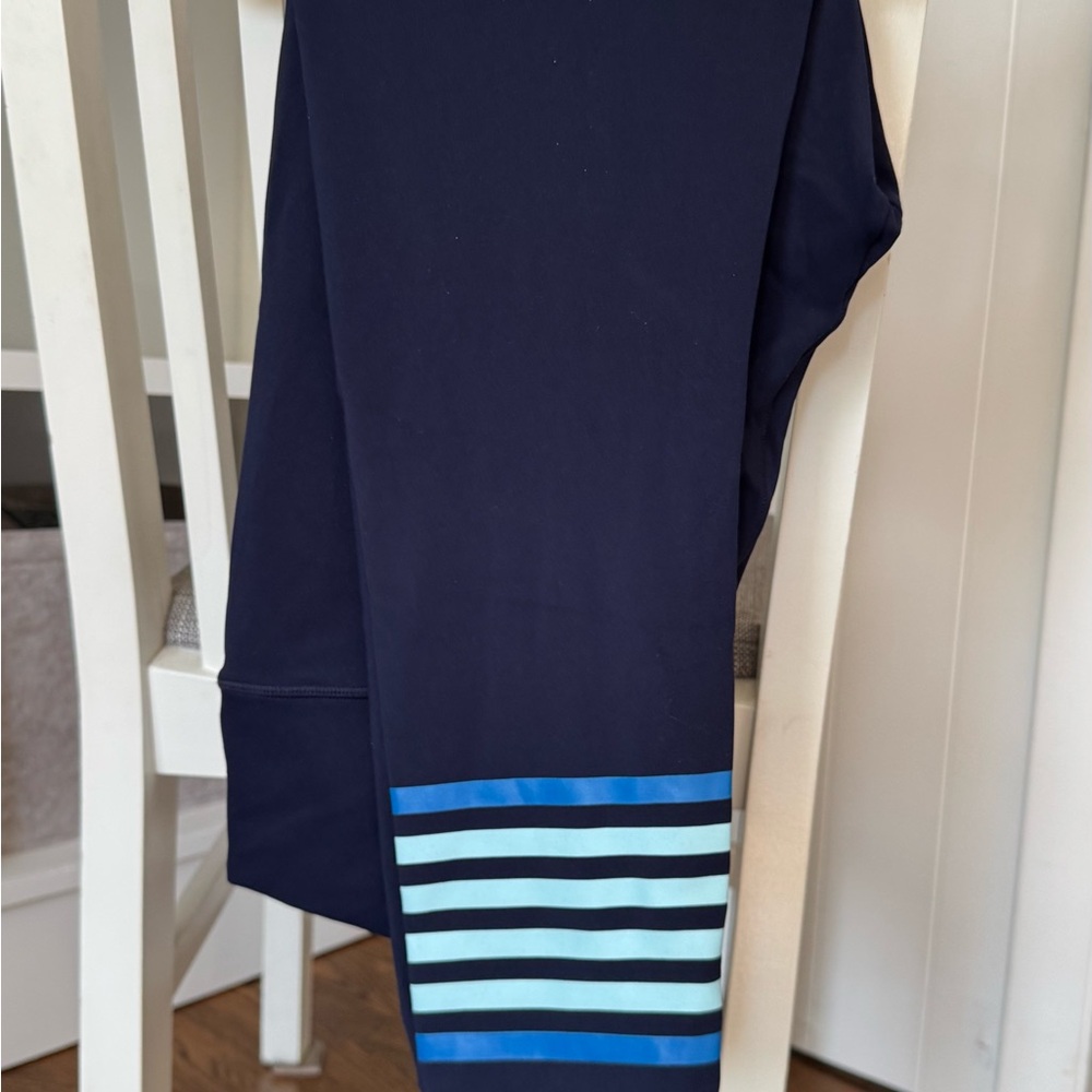 Addison Bay Navy and Blue Striped Leggings